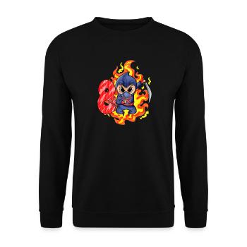 8. Geburtstag Junge 8 Jahre alt Ninja - Unisex Pullover - Schwarz - Vorne - Alina (178cm) & Michal (187cm)