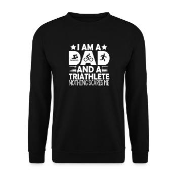 I'm A Dad And A Triathlete Nothing - Unisex Sweatshirt - black - Front - Alina (178cm) & Michal (187cm)