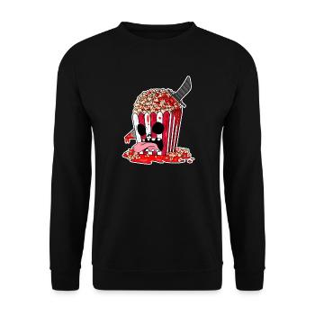 Film d’horreur Film d’horreur Popcorn Cadeau - Sweat-shirt Unisexe - noir - Devant - Alina (178cm) & Michal (187cm)