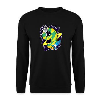 Junge 9 Jahre alt - 9. Geburtstag Geschenk - Unisex Pullover - Schwarz - Vorne - Alina (178cm) & Michal (187cm)