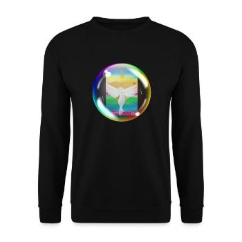 Rainbow Angel of Love Sonja Ariel von Staden - Unisex Sweatshirt - black - Front - Alina (178cm) & Michal (187cm)