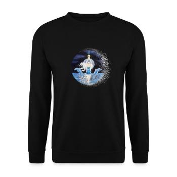 Goddess of the Sea Glitter - Sonja Ariel von Staden - Unisex Sweatshirt - black - Front - Alina (178cm) & Michal (187cm)