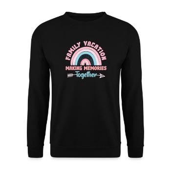 Family Vacation Making Memories Lifetime - Unisex Sweatshirt - black - Front - Alina (178cm) & Michal (187cm)