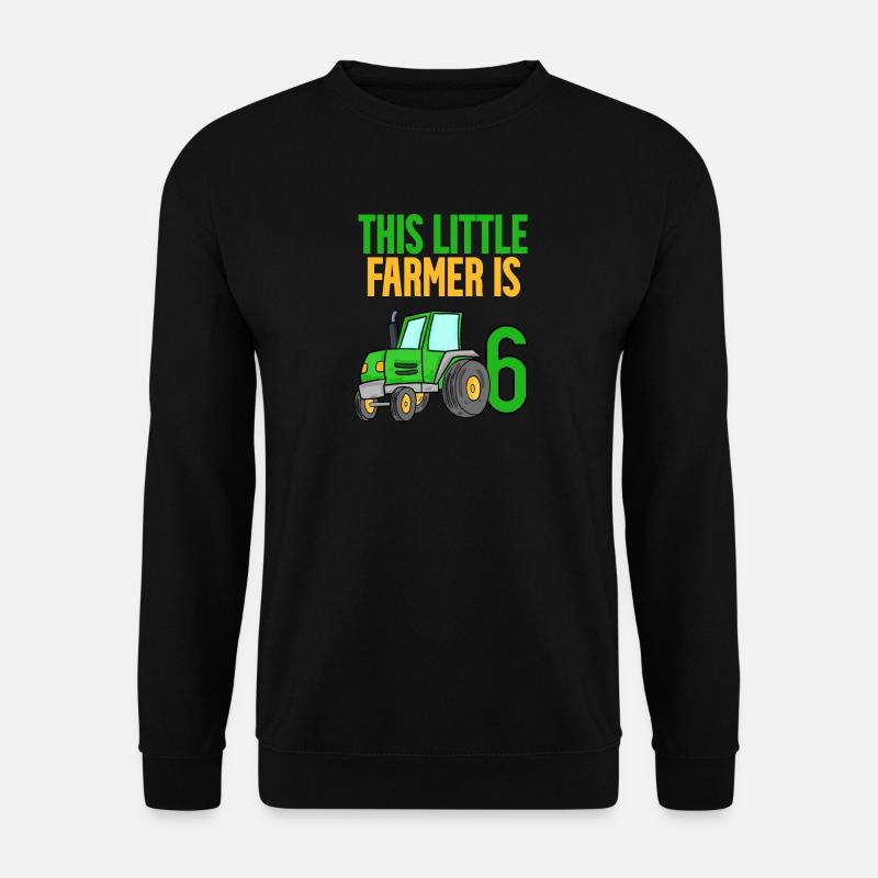 Bauer Landwirt 6 Jahre Junge 6. Geburtstag Sohn - Unisex Pullover - Schwarz