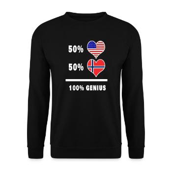 USA et Norvège design génial de drapeaux - Sweat-shirt Unisexe - noir - Devant - Alina (178cm) & Michal (187cm)