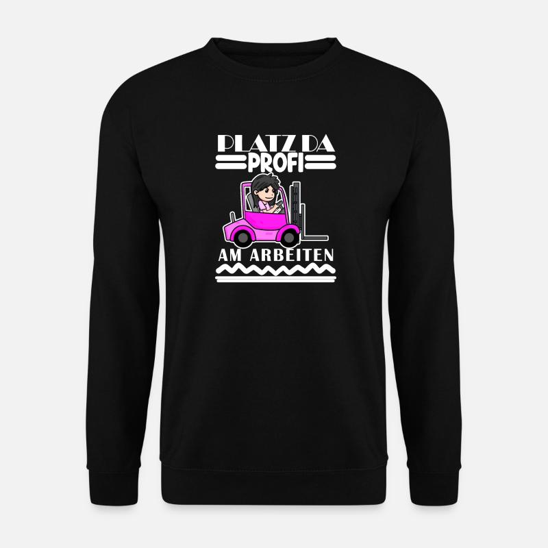 Staplerfahrerin Gabelstapler Lager Logistik Damen - Unisex Pullover - Schwarz