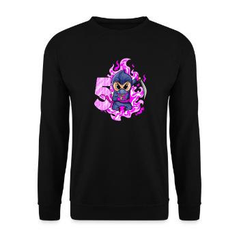5. Geburtstag Mädchen 5 Jahre alt Ninja - Unisex Pullover - Schwarz - Vorne - Alina (178cm) & Michal (187cm)