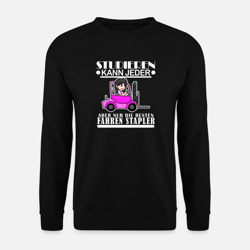 Staplerfahrerin Gabelstapler Lager Logistik Damen - Unisex Pullover - Schwarz