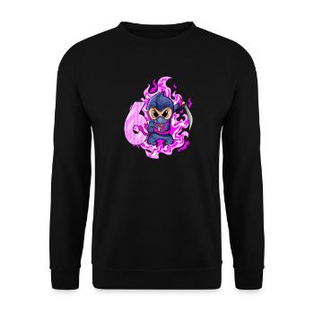 6. Geburtstag Mädchen 6 Jahre alt Ninja - Unisex Pullover - Schwarz - Vorne - Alina (178cm) & Michal (187cm)