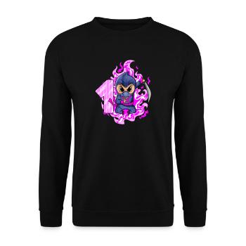 1. Geburtstag Mädchen 1 Jahre alt Ninja - Unisex Pullover - Schwarz - Vorne - Alina (178cm) & Michal (187cm)