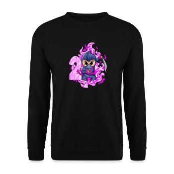 2. Geburtstag Mädchen 2 Jahre alt Ninja - Unisex Pullover - Schwarz - Vorne - Alina (178cm) & Michal (187cm)