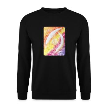 Plumes d’ange de l’âme - Sonja Ariel von Staden - Sweat-shirt Unisexe - noir - Devant - Alina (178cm) & Michal (187cm)