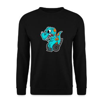 Alter Dinosaurier - Unisex Pullover - Schwarz - Vorne - Alina (178cm) & Michal (187cm)