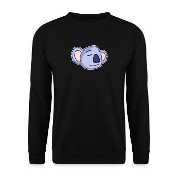 Koala Head Koalas - Unisex Sweatshirt - black - Front - Alina (178cm) & Michal (187cm)