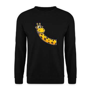 Giraffes Giraffe - Unisex Sweatshirt - black - Front - Alina (178cm) & Michal (187cm)