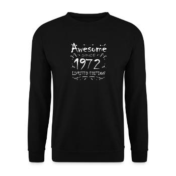 1972 - Jahrgang 1972 - Fantastisch seit 1972 - Unisex Pullover - Schwarz - Vorne - Alina (178cm) & Michal (187cm)