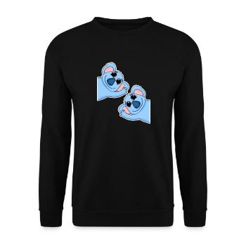 Koala Koalas - Unisex Sweatshirt - black - Front - Alina (178cm) & Michal (187cm)