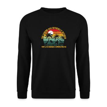 La légende est officiellement retirée - Sweat-shirt Unisexe - noir - Devant - Alina (178cm) & Michal (187cm)