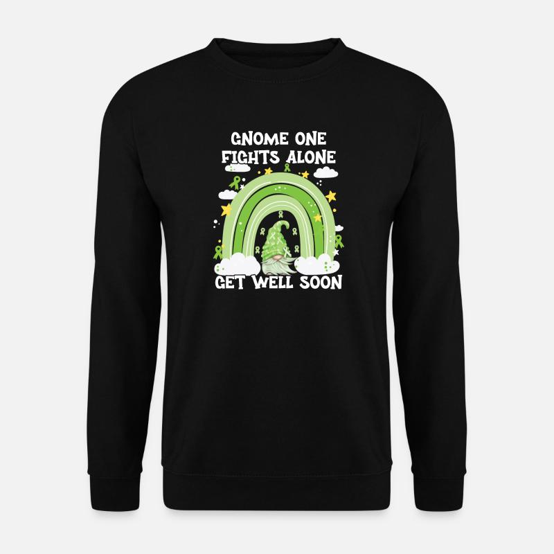 Gnome One Fights Alone Non Hodgkin - Unisex Pullover - Schwarz