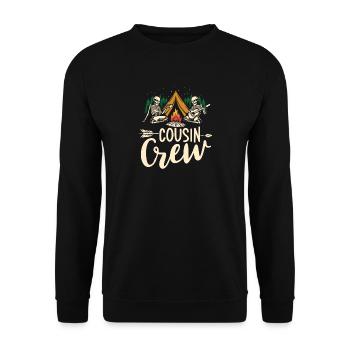 Cousin crew - Unisex Pullover - Schwarz - Vorne - Alina (178cm) & Michal (187cm)