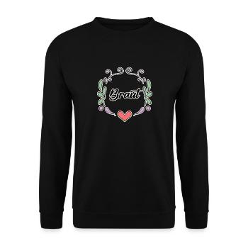 Braut Junggesellinnenabschied - Unisex Pullover - Schwarz - Vorne - Alina (178cm) & Michal (187cm)