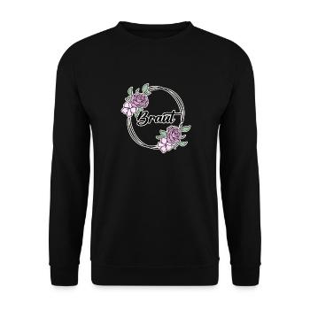 Braut Junggesellinnenabschied - Unisex Pullover - Schwarz - Vorne - Alina (178cm) & Michal (187cm)