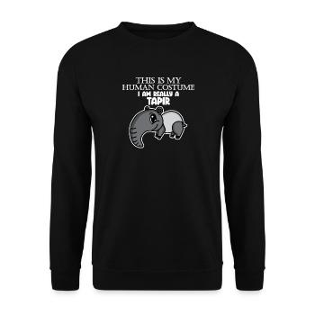tapire tapire - Unisex Pullover - Schwarz - Vorne - Alina (178cm) & Michal (187cm)