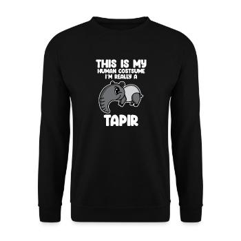 tapire tapire - Unisex Pullover - Schwarz - Vorne - Alina (178cm) & Michal (187cm)
