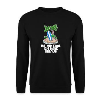 Urlaub - Unisex Pullover - Schwarz - Vorne - Alina (178cm) & Michal (187cm)