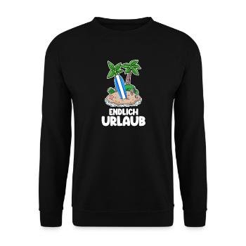 Urlaub - Unisex Pullover - Schwarz - Vorne - Alina (178cm) & Michal (187cm)