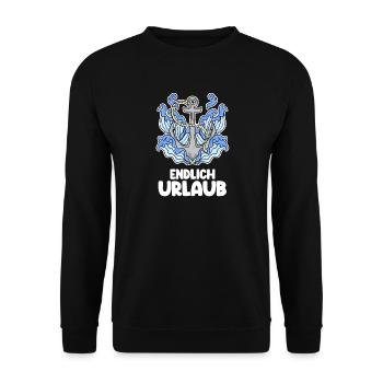 Urlaub - Unisex Pullover - Schwarz - Vorne - Alina (178cm) & Michal (187cm)