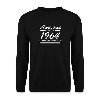1964 - Jahrgang 1964 - Unisex Pullover - Schwarz - Vorne - Alina (178cm) & Michal (187cm)