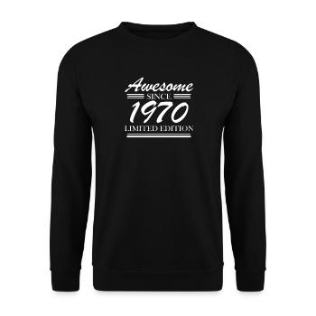 1970 - Born 1970 - Unisex Sweatshirt - black - Front - Alina (178cm) & Michal (187cm)
