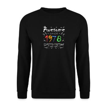 1978 - Unisex Pullover - Schwarz - Vorne - Alina (178cm) & Michal (187cm)