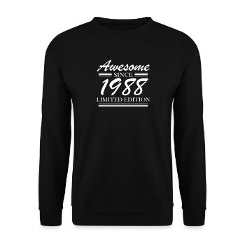 1988 - Born 1988 - Unisex Sweatshirt - black - Front - Alina (178cm) & Michal (187cm)