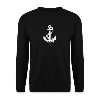Saillier d’ancre Sailboat Design - Sweat-shirt Unisexe - noir - Devant - Alina (178cm) & Michal (187cm)