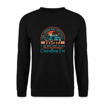 La légende est officiellement retirée - Sweat-shirt Unisexe - noir - Devant - Alina (178cm) & Michal (187cm)