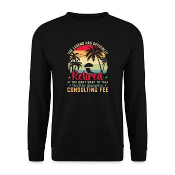 La légende est officiellement retirée - Sweat-shirt Unisexe - noir - Devant - Alina (178cm) & Michal (187cm)