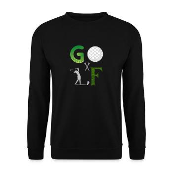 Golf - Golf Lovers - Unisex Pullover - Schwarz - Vorne - Alina (178cm) & Michal (187cm)