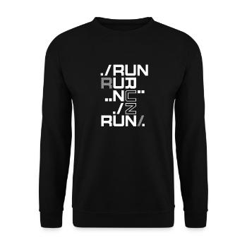 Run Sport Running Runners Sprinter Marathon - Unisex Sweatshirt - black - Front - Alina (178cm) & Michal (187cm)