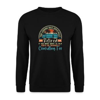 La légende est officiellement retirée - Sweat-shirt Unisexe - noir - Devant - Alina (178cm) & Michal (187cm)