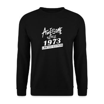 1973 - Unisex Pullover - Schwarz - Vorne - Alina (178cm) & Michal (187cm)