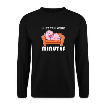 Sleep in for only ten minutes - Unisex Sweatshirt - black - Front - Alina (178cm) & Michal (187cm)