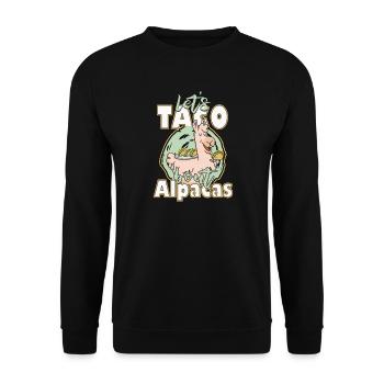 Let’s Taco Bout Alpagas Drôles de lamas - Sweat-shirt Unisexe - noir - Devant - Alina (178cm) & Michal (187cm)