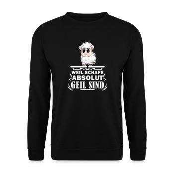 Schafzüchter Schafe Schaf Geschenk - Unisex Pullover - Schwarz - Vorne - Alina (178cm) & Michal (187cm)