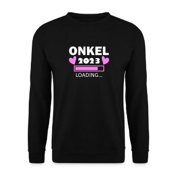 Onkel Loading 2023 - Unisex Pullover - Schwarz - Vorne - Alina (178cm) & Michal (187cm)