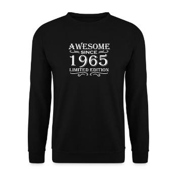 1965 - né en 1965 Gift - Sweat-shirt Unisexe - noir - Devant - Alina (178cm) & Michal (187cm)