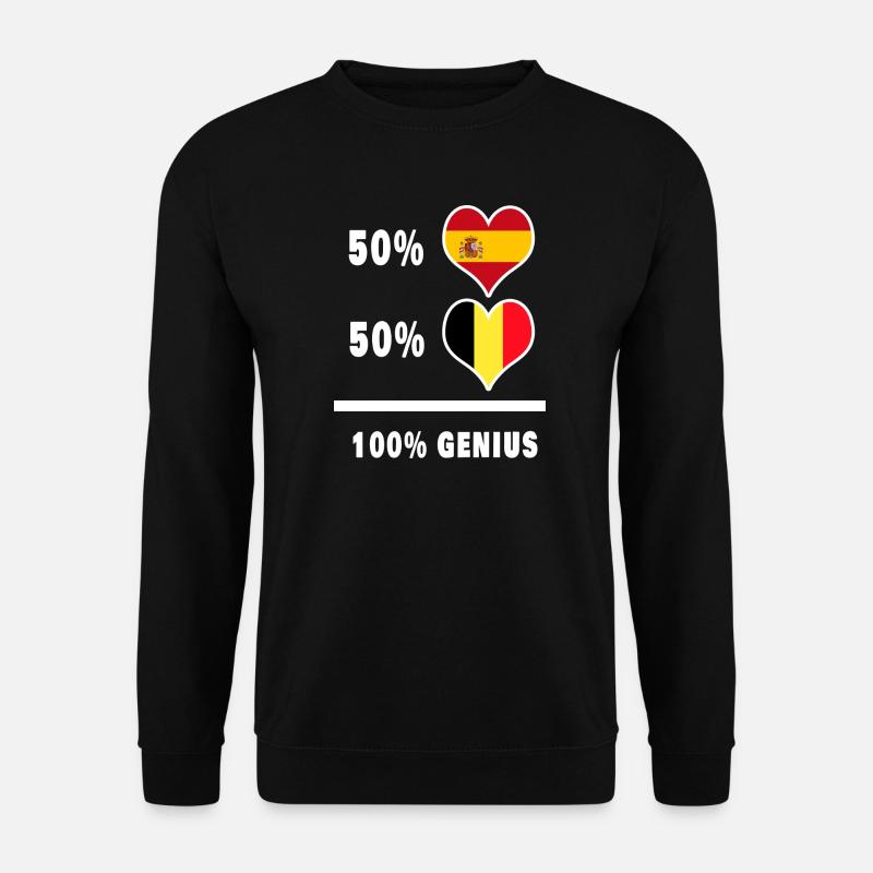 Belgien und Spanien brillant/Geschenk - Unisex Pullover - Schwarz