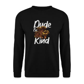 Dude Be Kind No Bullying - Unisex Pullover - Schwarz - Vorne - Alina (178cm) & Michal (187cm)