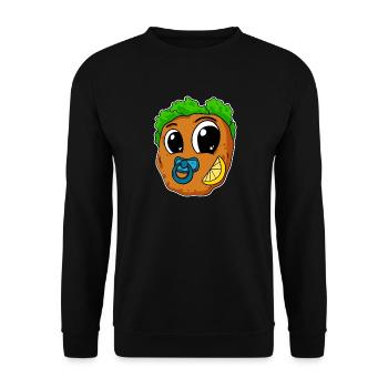 Baby Schnitzel - Unisex Pullover - Schwarz - Vorne - Alina (178cm) & Michal (187cm)